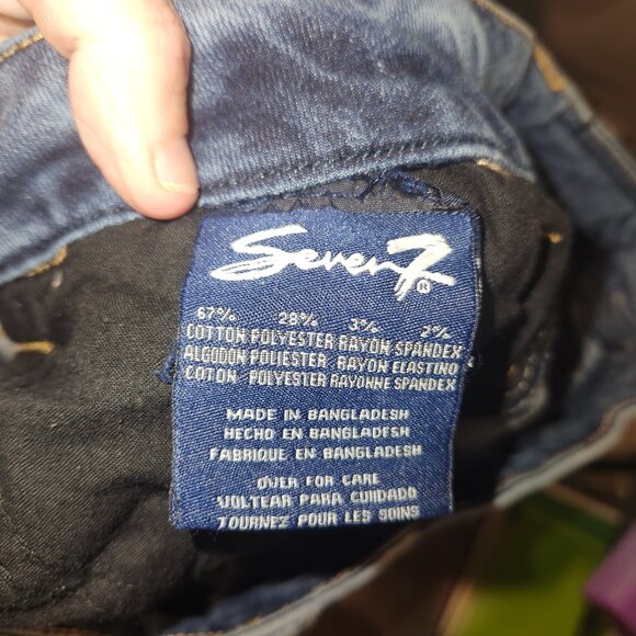 SEVEN7 Brand Slim Boot Cut Jeans Size 6 Cowgirl Style - Picture 9 of 13